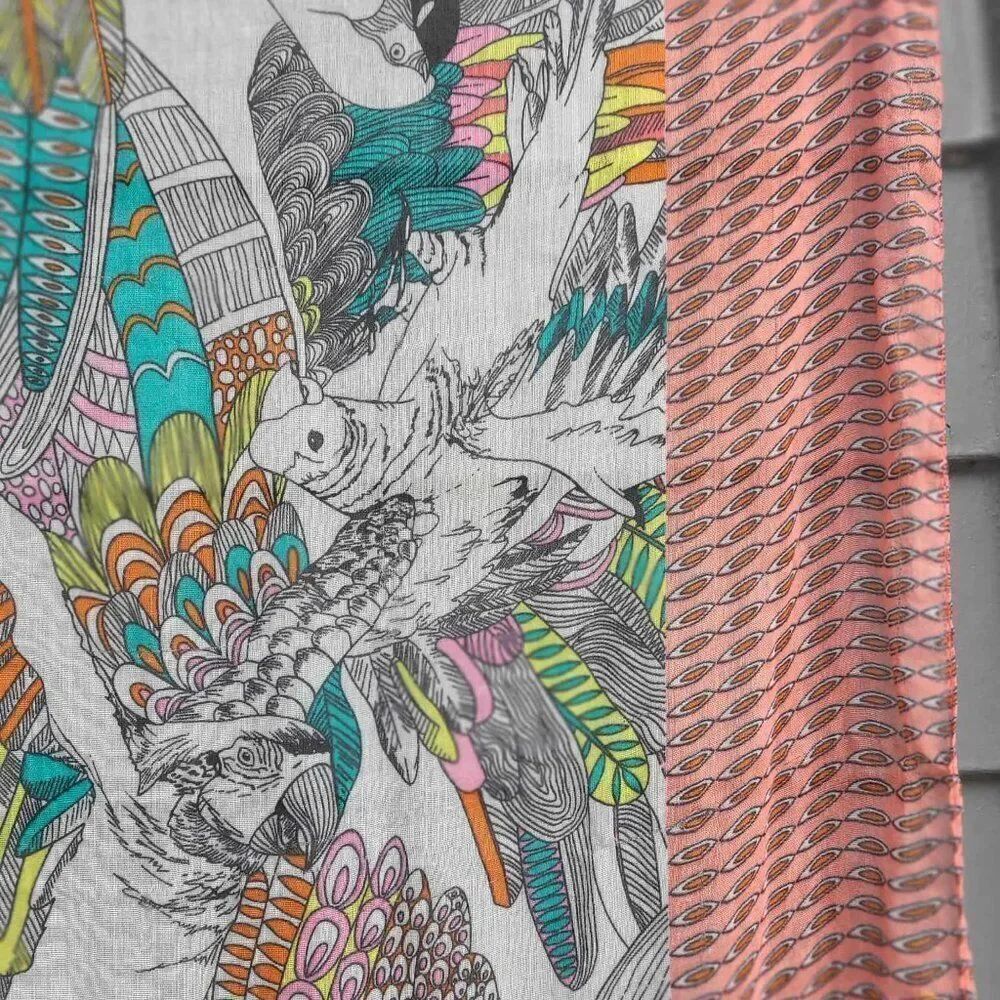 Target Parrot Print Polyester Large Scarf - Picture 6 of 9